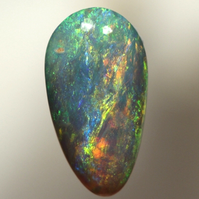 SOLID SEMI BLACK OPAL Full on colour, red and orange over green and blue